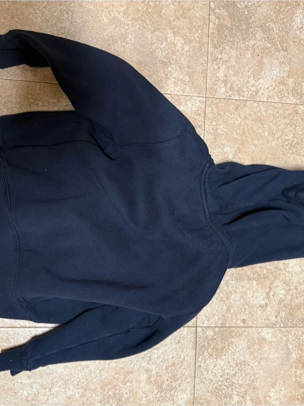 Nike Boys Navy Zip Hoodie with Striped Logo